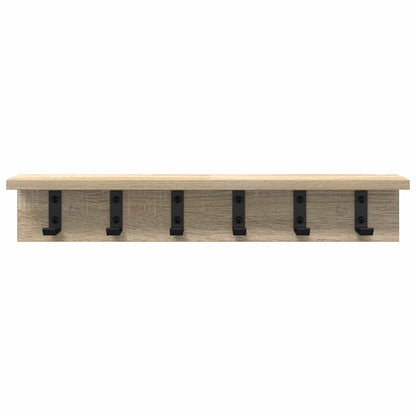 Wandgemonteerde kapstok Sonoma eiken 60 x 10.5 x 10.5 cm