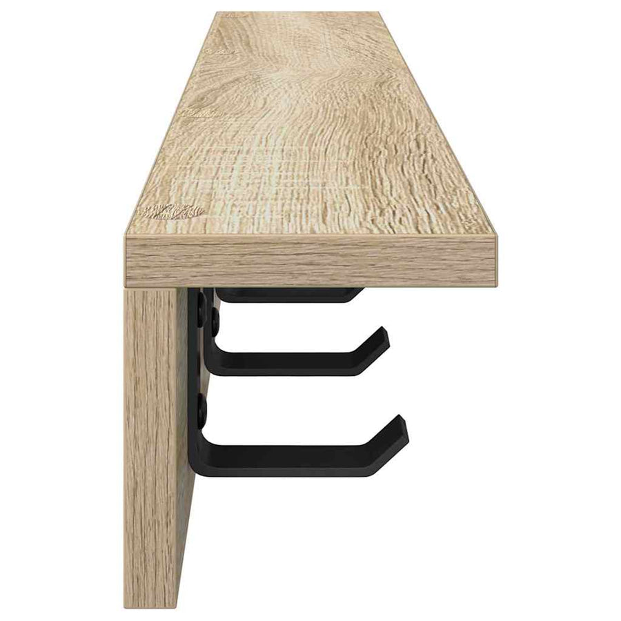 Wandgemonteerde kapstok Sonoma eiken 60 x 10.5 x 10.5 cm