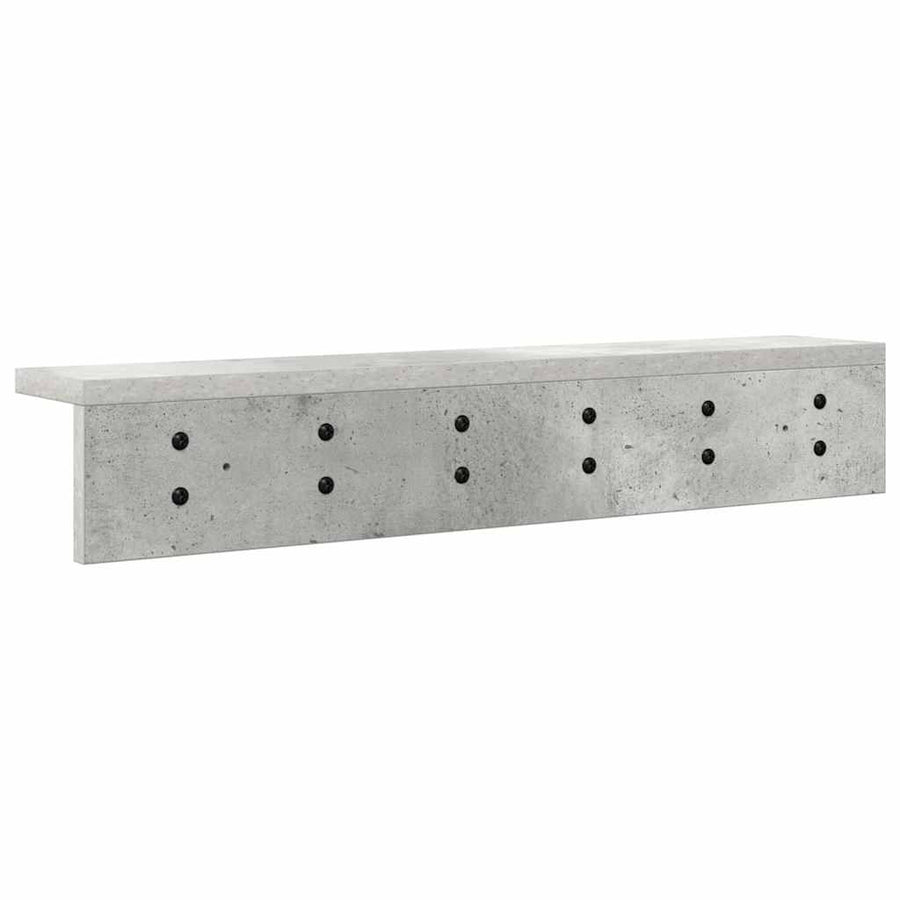Wandgemonteerde kapstok Betongrijs 60 x 10.5 x 10.5 cm