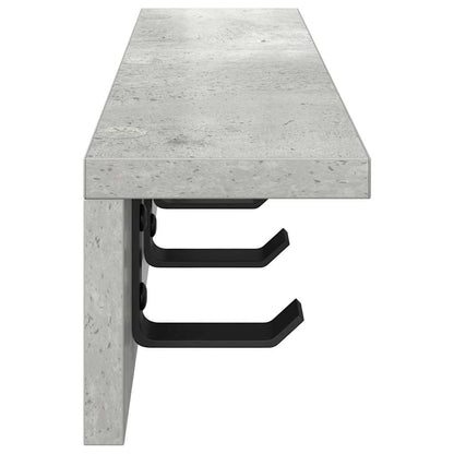Wandgemonteerde kapstok Betongrijs 60 x 10.5 x 10.5 cm