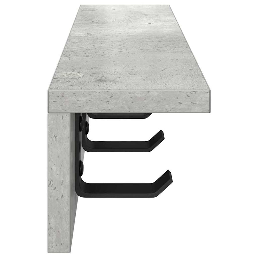 Wandgemonteerde kapstok Betongrijs 60 x 10.5 x 10.5 cm