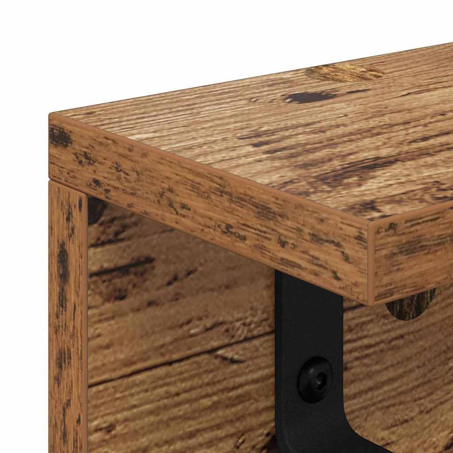 Wandgemonteerde Kapstok Met Plank 60 x 10.5 x 10.5 cm
