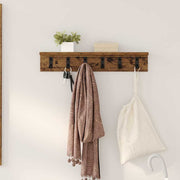 Wandkapstok met plank 60x10.5x10.5 cm hout metaal