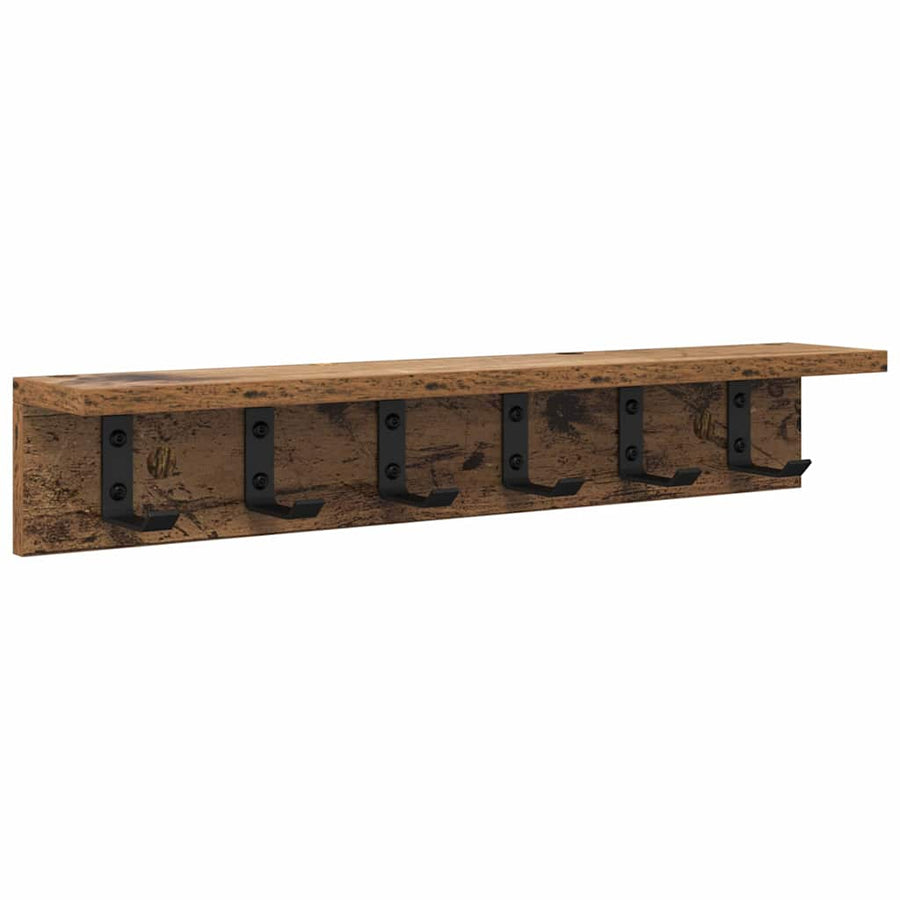 Wandgemonteerde Kapstok Met Plank 60 x 10.5 x 10.5 cm