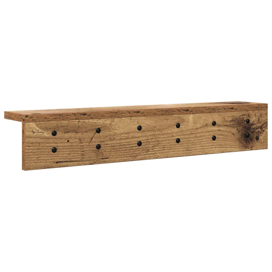 Wandgemonteerde Kapstok Met Plank 60 x 10.5 x 10.5 cm