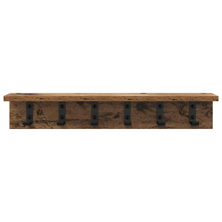 Wandgemonteerde Kapstok Met Plank 60 x 10.5 x 10.5 cm