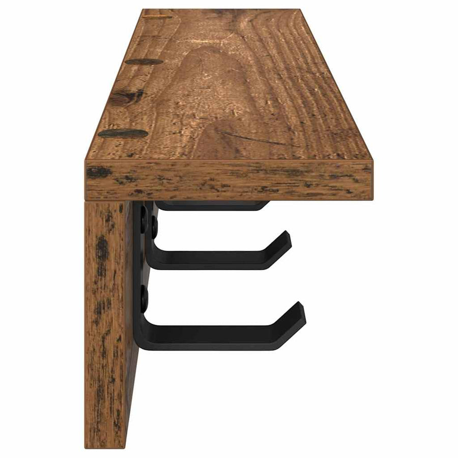 Wandgemonteerde Kapstok Met Plank 60 x 10.5 x 10.5 cm