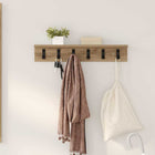 Wall-Mounted Coat Rack with Shelf Artisan Oak Effect