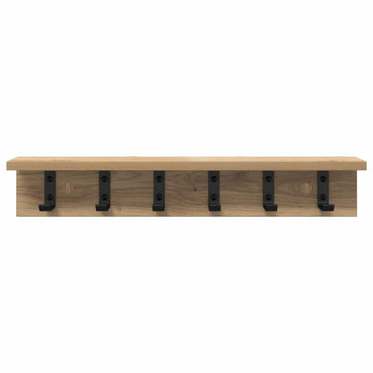 Wandgemonteerde Kapstok Met Plank Artisanaal Eikenkleurig