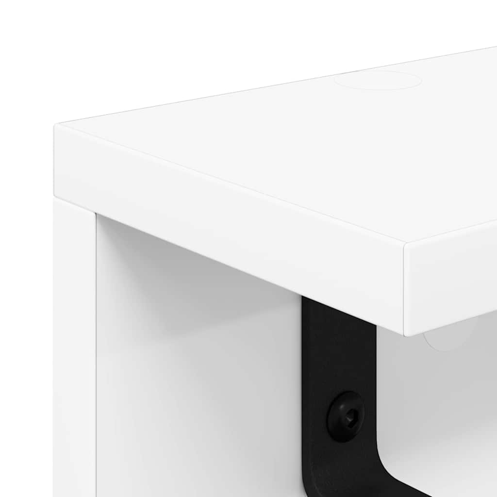 Wandgemonteerde kapstok Wit 80 x 10.5 x 10.5 cm Bewerkt hout