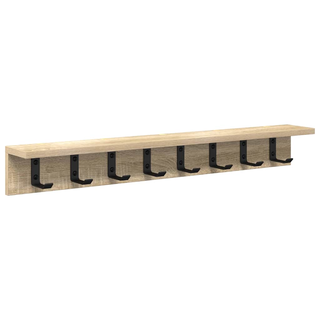 Wandgemonteerde kapstok Sonoma eiken 80 x 10.5 x 10.5 cm