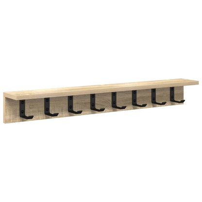 Wandgemonteerde kapstok Sonoma eiken 80 x 10.5 x 10.5 cm