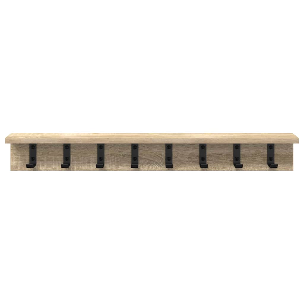 Wandgemonteerde kapstok Sonoma eiken 80 x 10.5 x 10.5 cm