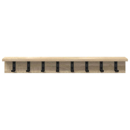 Wandgemonteerde kapstok Sonoma eiken 80 x 10.5 x 10.5 cm
