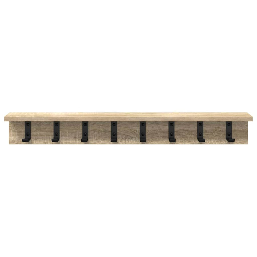 Wandgemonteerde kapstok Sonoma eiken 80 x 10.5 x 10.5 cm