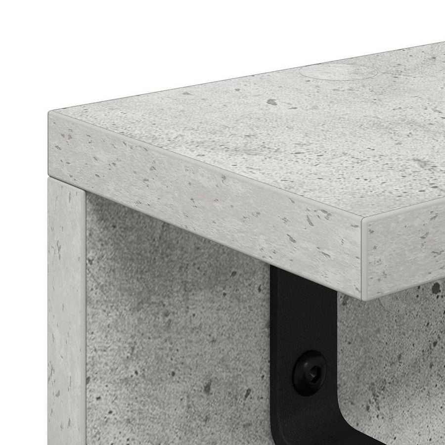 Wandgemonteerde kapstok Betongrijs 80 x 10.5 x 10.5 cm