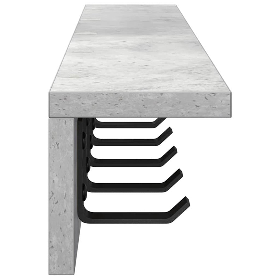 Wandgemonteerde kapstok Betongrijs 80 x 10.5 x 10.5 cm