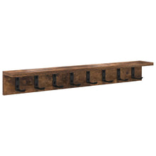 Wandgemonteerde kapstok Gerookt eiken 80 x 10.5 x 10.5 cm