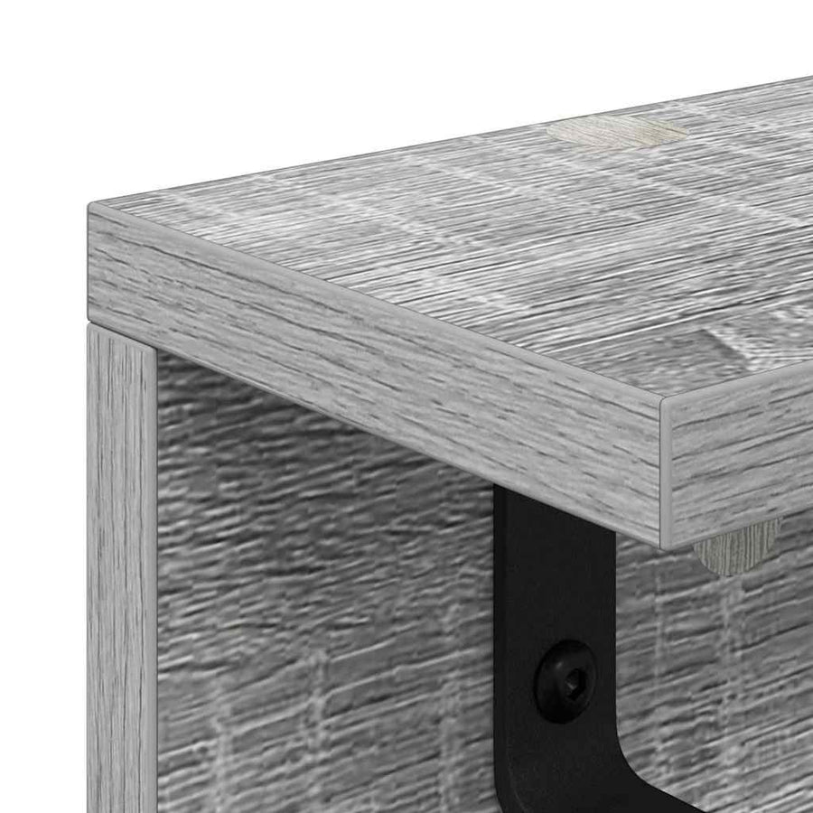 Wandgemonteerde kapstok Grijs sonoma 80 x 10.5 x 10.5 cm