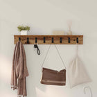 Wall-mounted coat rack with storage Old Wood 80 x 10.5 x 10.5 cm