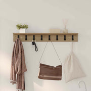 Kapstok eiken 80 cm met plank