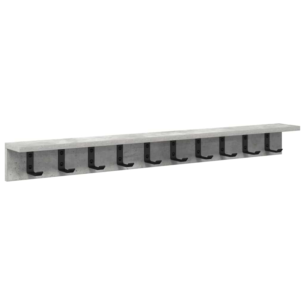 Wandgemonteerde Kapstok Beton Grijs 100 x 10,5 x 10,5 cm