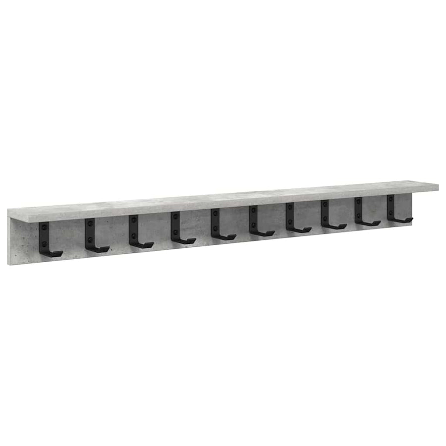 Wandgemonteerde Kapstok Beton Grijs 100 x 10,5 x 10,5 cm