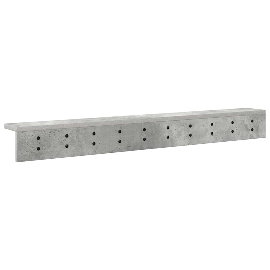 Wandgemonteerde Kapstok Beton Grijs 100 x 10,5 x 10,5 cm