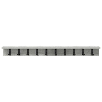 Wandgemonteerde Kapstok Beton Grijs 100 x 10,5 x 10,5 cm