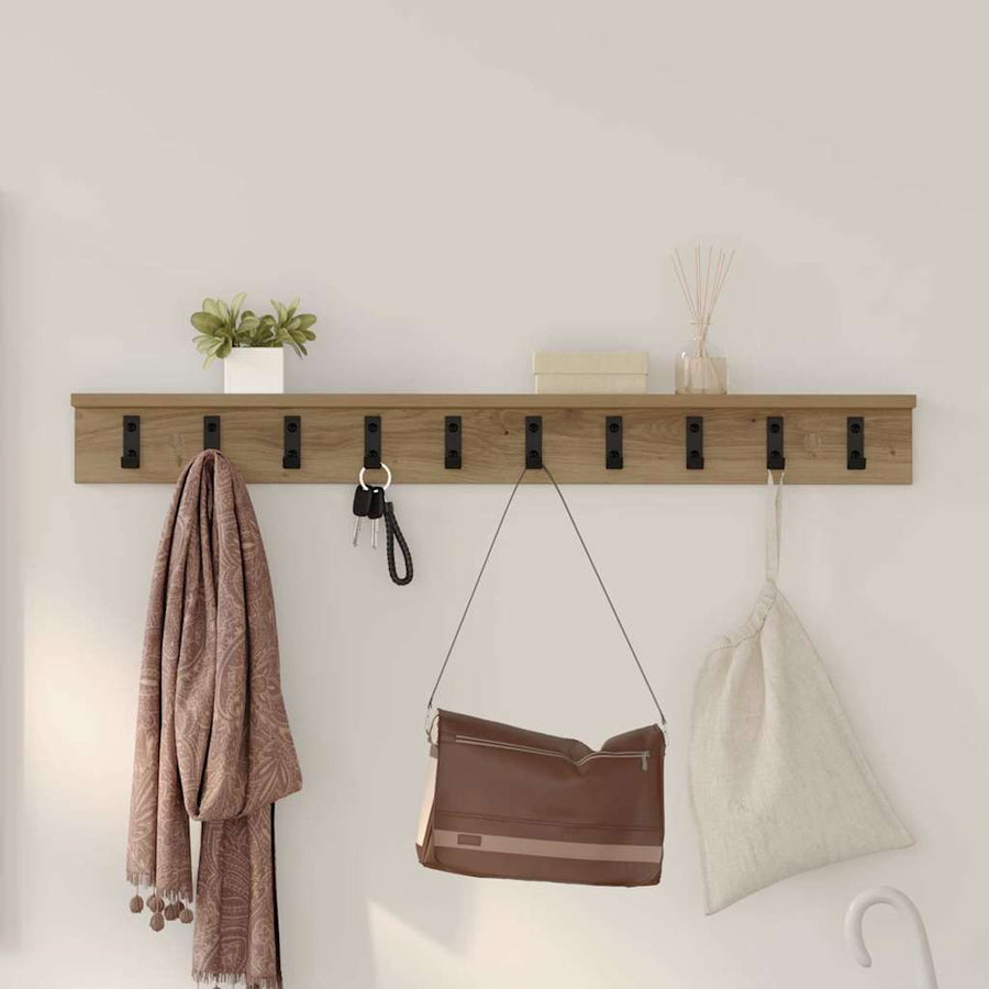 Wandgemonteerde Kapstok Met Plank 100 x 10.5 x 10.5 cm