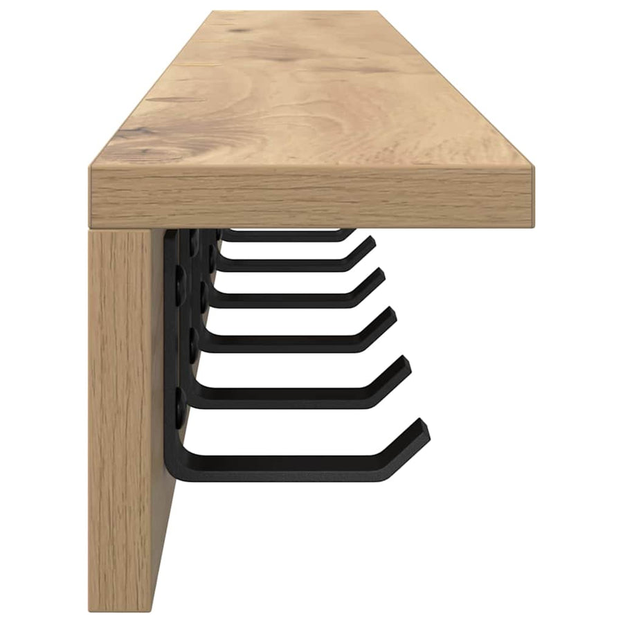 Wandgemonteerde Kapstok Met Plank 100 x 10.5 x 10.5 cm