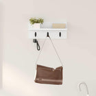 Wall-mounted coat rack White 40 x 10.5 x 18 cm Engineered wood