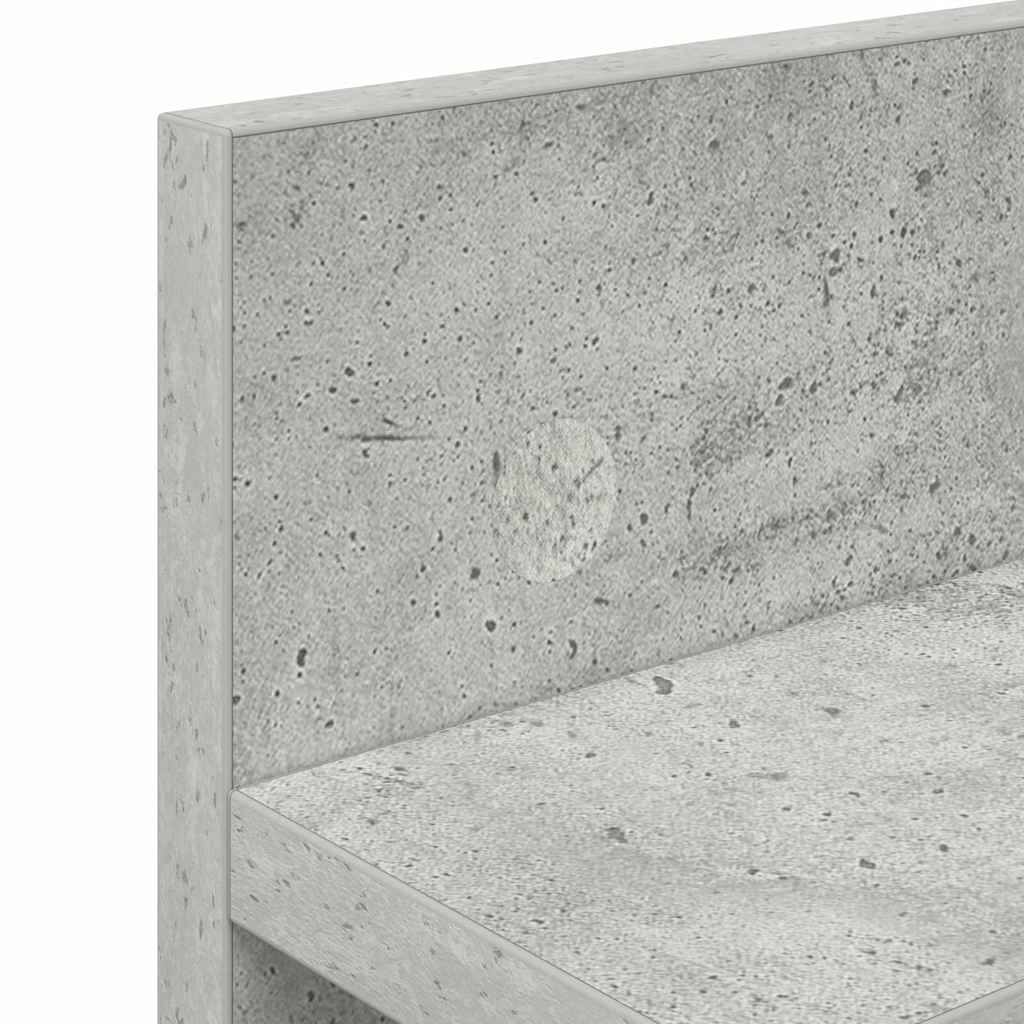 Wandgemonteerde kapstok met plank Betongrijs 40 x 10.5 x 18 cm
