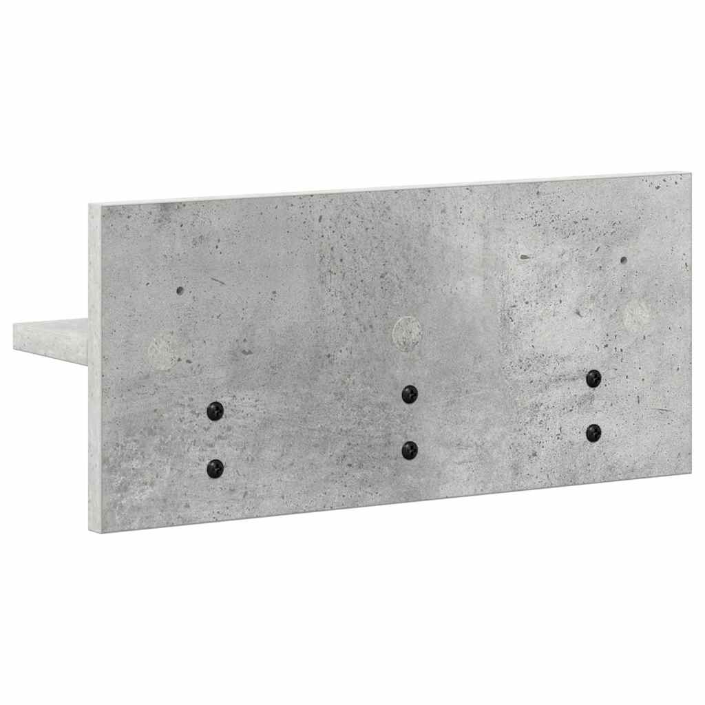 Wandgemonteerde kapstok met plank Betongrijs 40 x 10.5 x 18 cm