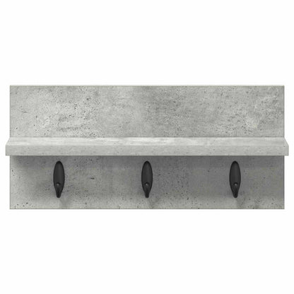 Wandgemonteerde kapstok met plank Betongrijs 40 x 10.5 x 18 cm