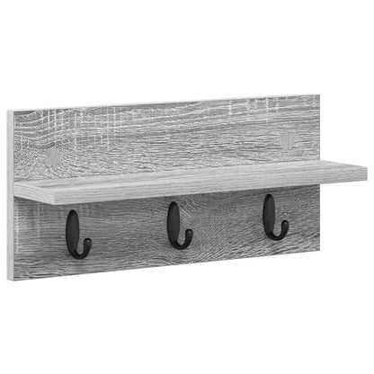 Wandgemonteerde kapstok Grijs sonoma 40 x 10.5 x 18 cm