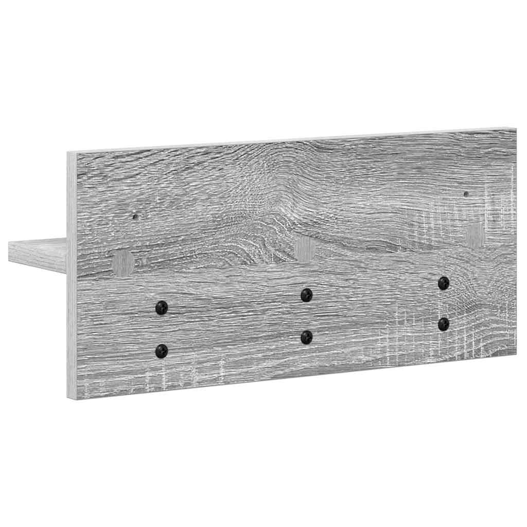 Wandgemonteerde kapstok Grijs sonoma 40 x 10.5 x 18 cm
