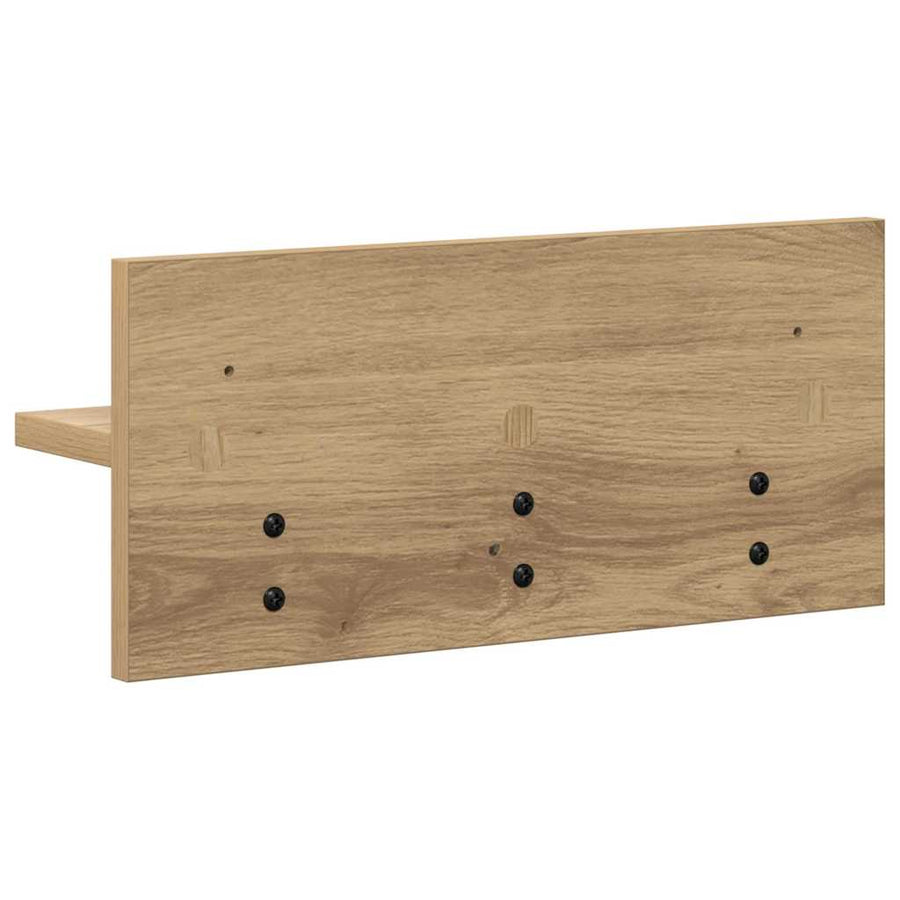 Wandgemonteerde kapstok Muurmontage Artisan Eiken Bewerkt hout