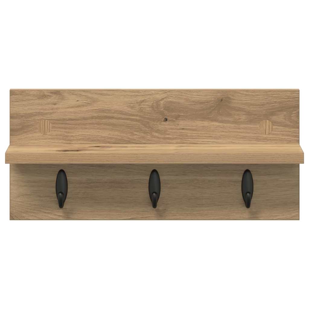 Wandgemonteerde kapstok Muurmontage Artisan Eiken Bewerkt hout