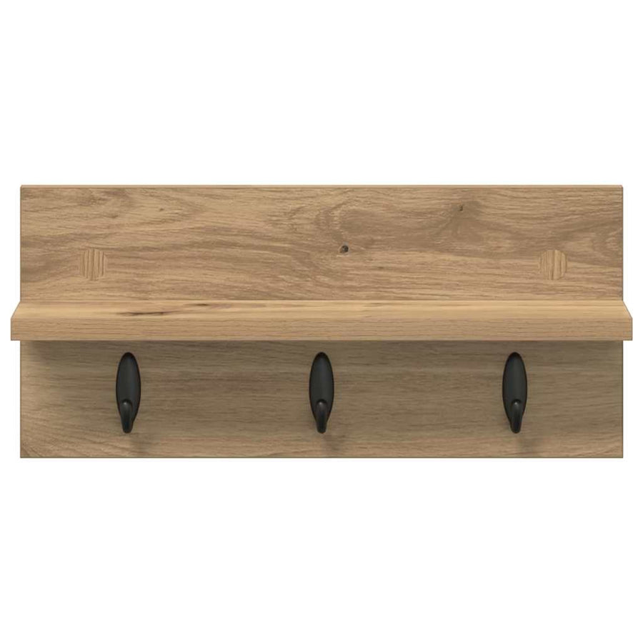 Wandgemonteerde kapstok Muurmontage Artisan Eiken Bewerkt hout