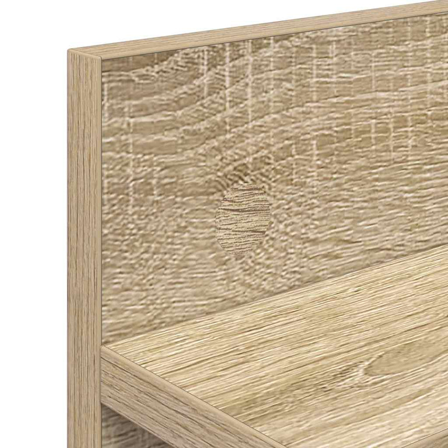 Wandgemonteerde kapstok Sonoma eiken 60 x 10.5 x 18 cm