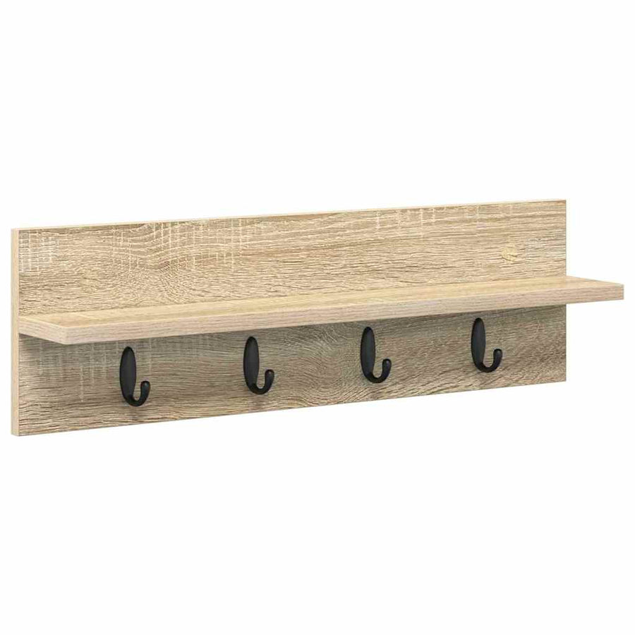 Wandgemonteerde kapstok Sonoma eiken 60 x 10.5 x 18 cm