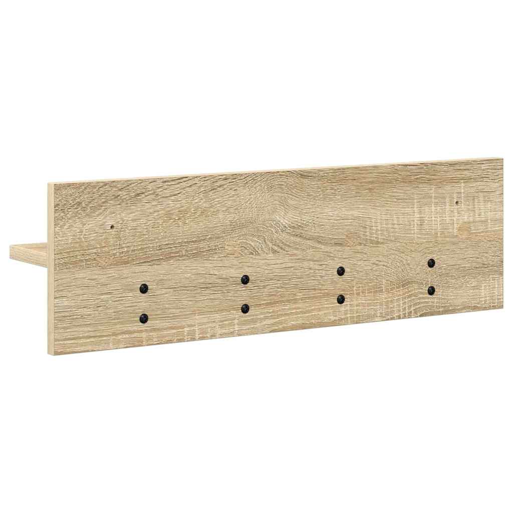 Wandgemonteerde kapstok Sonoma eiken 60 x 10.5 x 18 cm