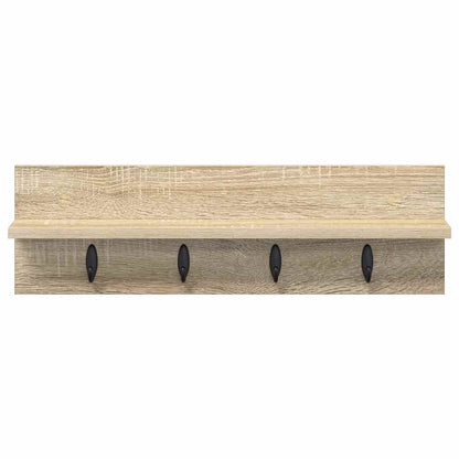 Wandgemonteerde kapstok Sonoma eiken 60 x 10.5 x 18 cm