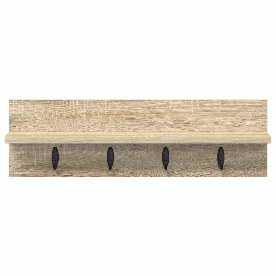 Wandgemonteerde kapstok Sonoma eiken 60 x 10.5 x 18 cm