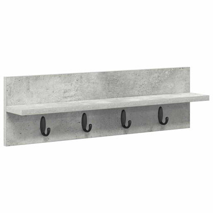 Wandgemonteerde Kapstok Beton Grijs 60 x 10,5 x 18 cm