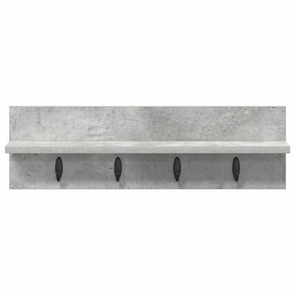 Wandgemonteerde Kapstok Beton Grijs 60 x 10,5 x 18 cm