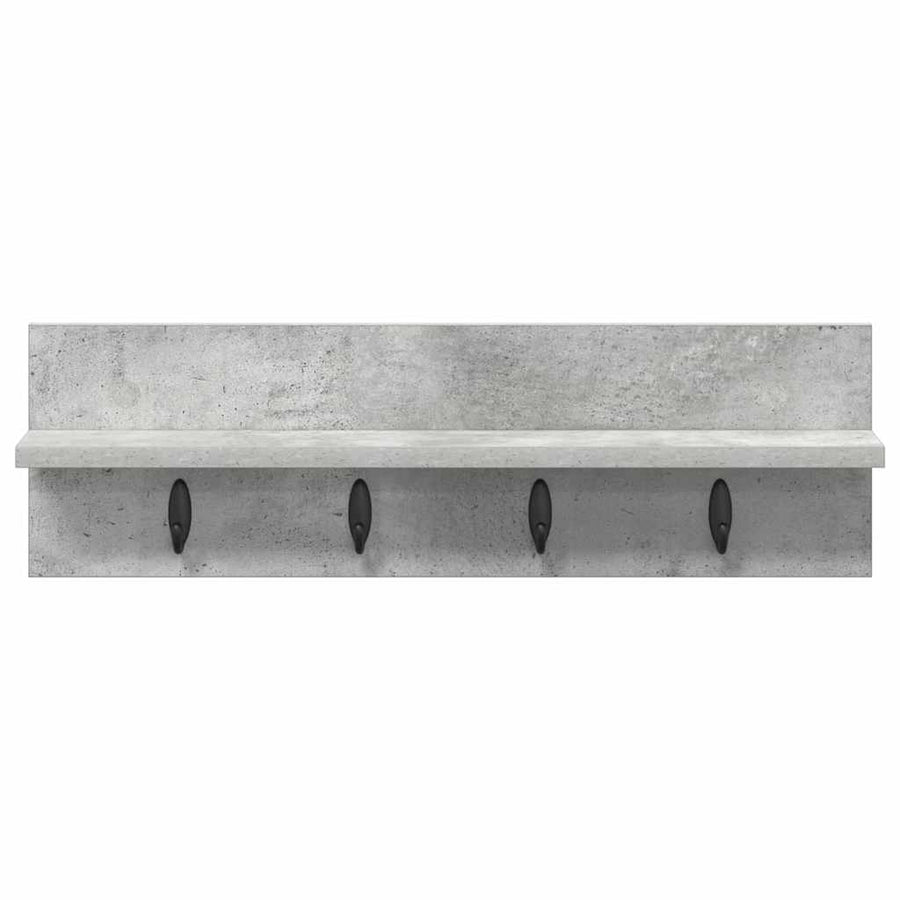Wandgemonteerde Kapstok Beton Grijs 60 x 10,5 x 18 cm