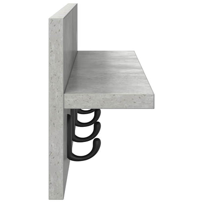 Wandgemonteerde Kapstok Beton Grijs 60 x 10,5 x 18 cm