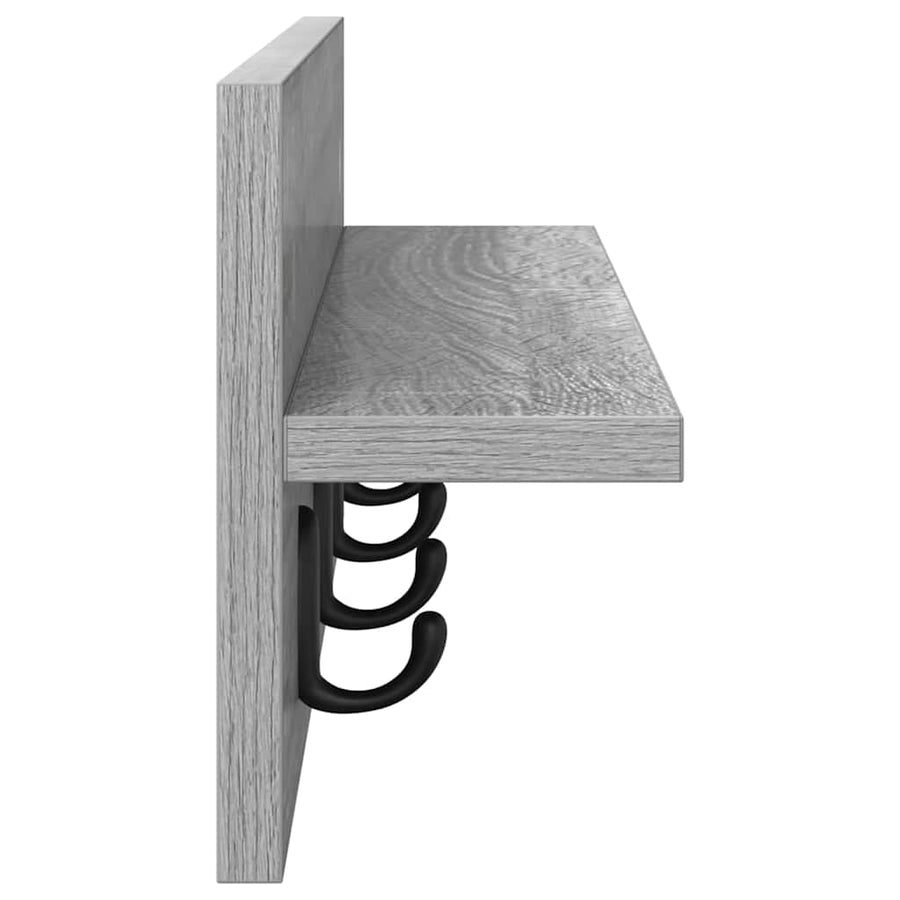 Wandgemonteerde kapstok Grijs sonoma 60 x 10.5 x 18 cm